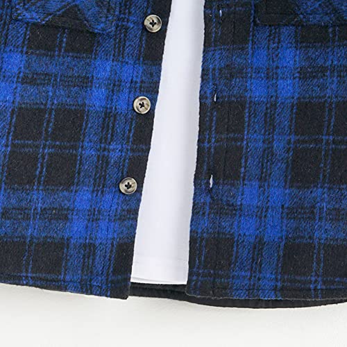 Toddler Boys Flannel Shirt Jackets Plaid Tartan Shirt Long Sleeve Lapel Button Down Fall Coat Winter Baby Girl Clothes4