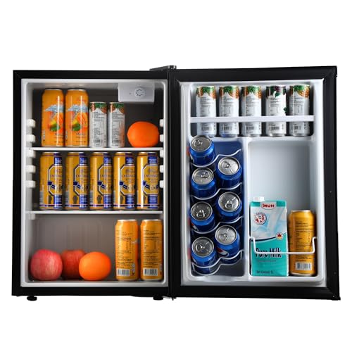 Image of Magic Chef 2.6-cu. ft. Mini Fridge in Black, Small Compact All Refrigerator with No Freezer for Bedroom, Apartment, Dorm Room, Office