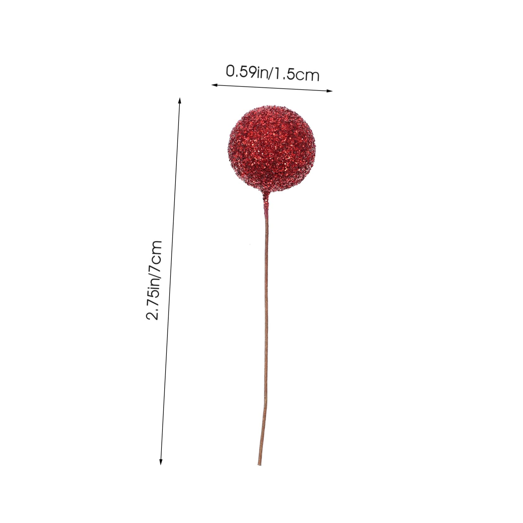 TOPBATHY 750 Piezas Espuma Purpurina Rosa Fruta Lindo Cenicero Adornos De Bolas De Navidad Decoración De La Duende Baya Falsa Mini Adornos Navideños Brillo De Espuma Más Alambre