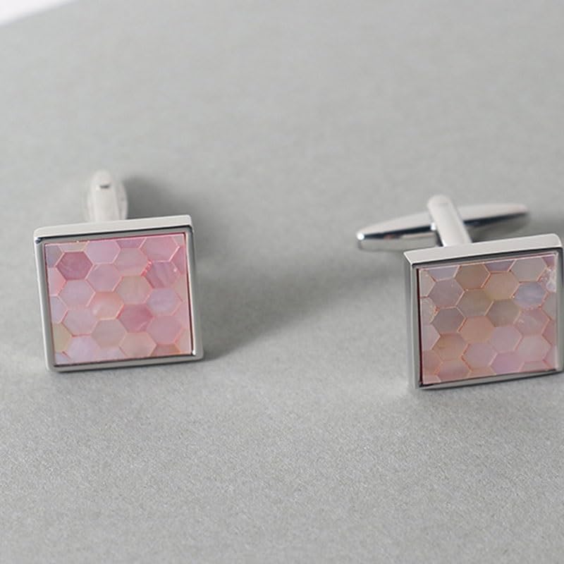 Classic Copper Electroplated Colorful Shell Cufflinks Men's French Shirt Cuff Nails