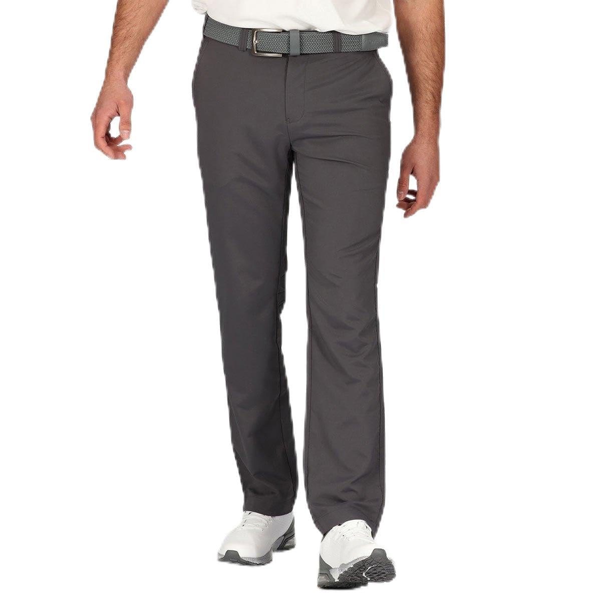 Stromberg - Hampton - Mens Tapered Breathable Water Resistant Golf Trousers - Quick Dry Mens Golf Pants - Grey - 34 Regular