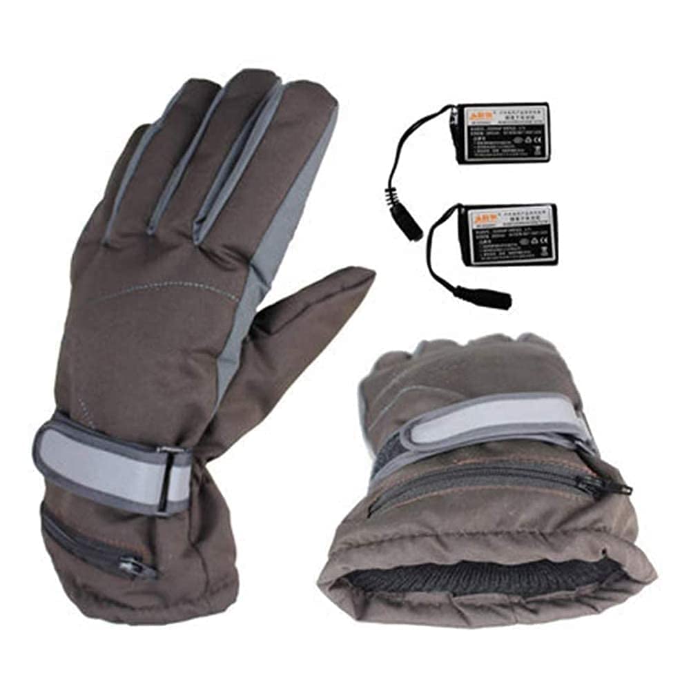 SBTXHJWCGLD Guantes térmicos eléctricos Guantes térmicos cálidos de Invierno Guantes Impermeables con batería Recargable para Senderismo Carreras de Motos Montar para Montar Ciclismo Pesca Esq