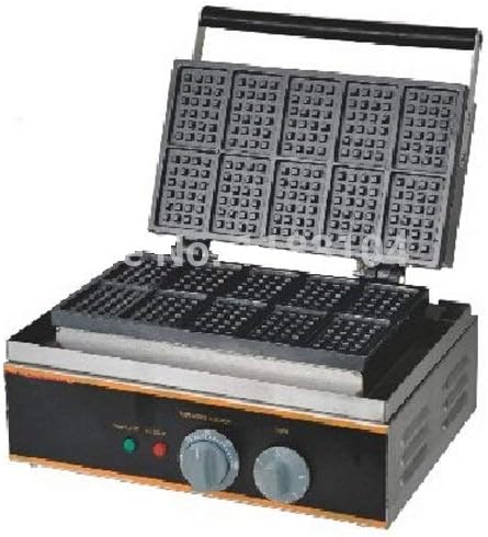 8.2x5.2cm 110v Electric 10-Slice Square Belgium Belgian Waffle Baker Maker Machine Iron