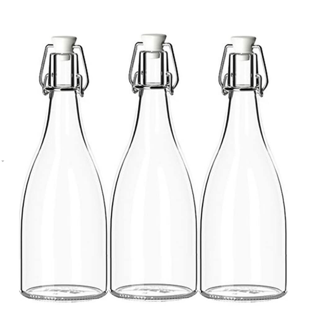 保存瓶 12本　ウォーターボトル スウィングストッパーボトル グリーン ガラス瓶 Amazon｜アデリア(ADERIA) 保存瓶 ウォーターボトル スウィング