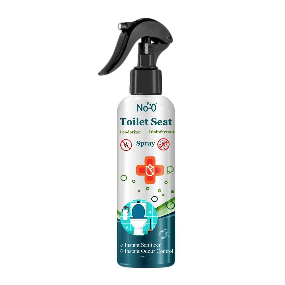 No-O Toilet Seat Sanitizer Spray 200 ml- Mint | Reduces The Risk Of UTI & Other Infections | Kills 99.9% Germs & Travel Friendly | Anti Odour, Deodorizer