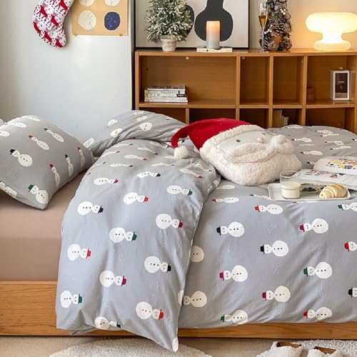 Lanqinglv Weihnachten Bettwäsche 135x200 Mädchen Kinder Grau...