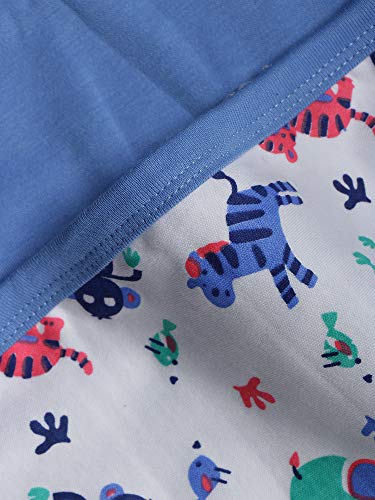 Image of pom-pom SWEET HEARTS Cotton Hooded Swaddle Wrapper for New Born Baby | Two Layer Wrapper /Blanket /Receiving Blanket | Soft, Lightweight and Travel Friendly | 0-9 Months, Blue (Animal Print)