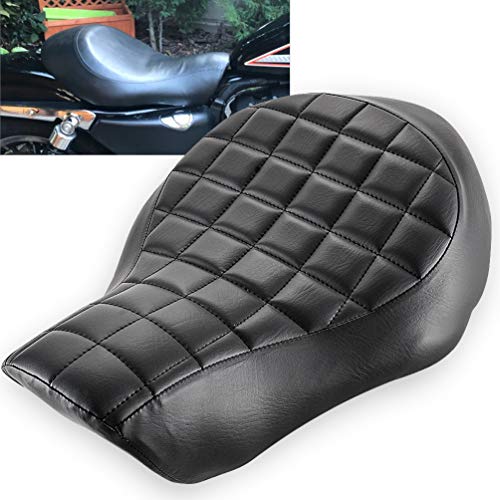 Coussin de siège rétro KATUR en cuir synthétique haut de gamme pour selle solo Harley Sportster