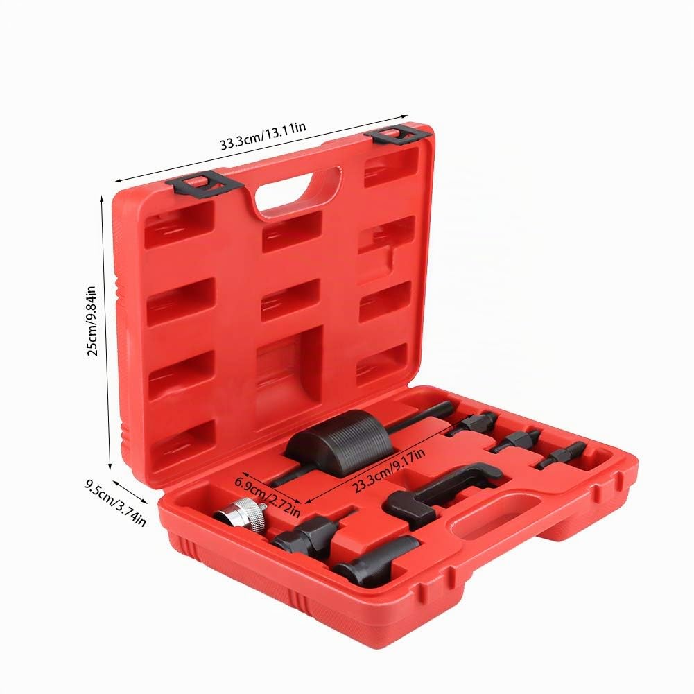 Outils pour injecteurs de voiture, 8 pièces, construction en acier au carbone, extracteur de rail commun pour injecteur, Kit de tirage pour Mercedes Benz CDI.