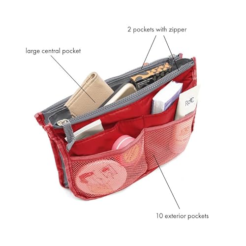 Organizador Trocador Bolsa Necessaire Maquiagem Acessorios (vermelho)