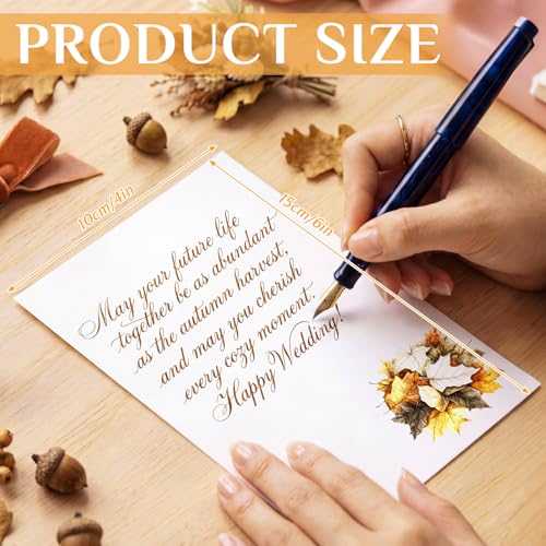 Image of Spiareal 100 Pcs Blank Note Cards Index Card, White, 4 x 6 in, Autumn