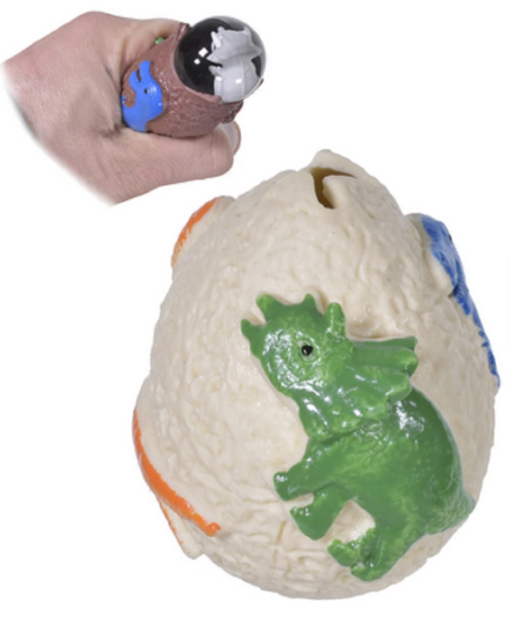 Dino Egg Squeezers 7cm - 4 Assorted Colours - One Sent At Random