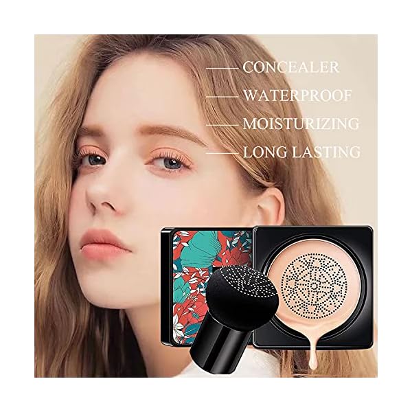 Mushroom-Head-Air-Cushion-CC-Cream-Foundation-Moisturizing-BB-Cream-Concealer-Makeup-Base-Long-Lasting-with-Mushroom-Makeup-Sponge-Easy-to-Apply Eakroo CC Cream Foundation