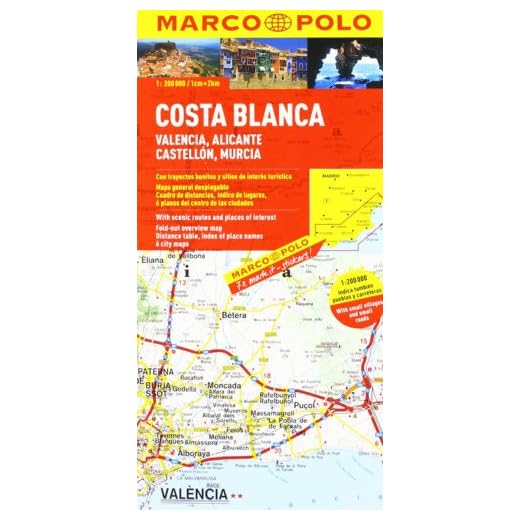 MARCO POLO Karte Costa Blanca, Valencia, Alicante, Castellón, Murcia 1:200 000