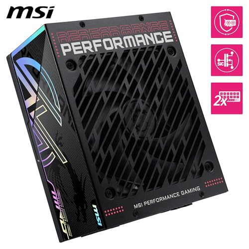 Image of MSI MPG Ai1300TS PCIE5, Fully Modular Gaming 1300W Power Supply, 80+ Titanium, Dual 12V-2x6 Cables, GPU Safeguard+, SiC MOSFETs, Fan Safeguard, ATX 3.1 & PCIe 5.1 Ready,12 Year Warranty