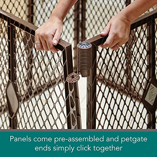 North States Mypet Petyard Passage: 2 Panel Extension (26" Tall, Brown) #TOP4