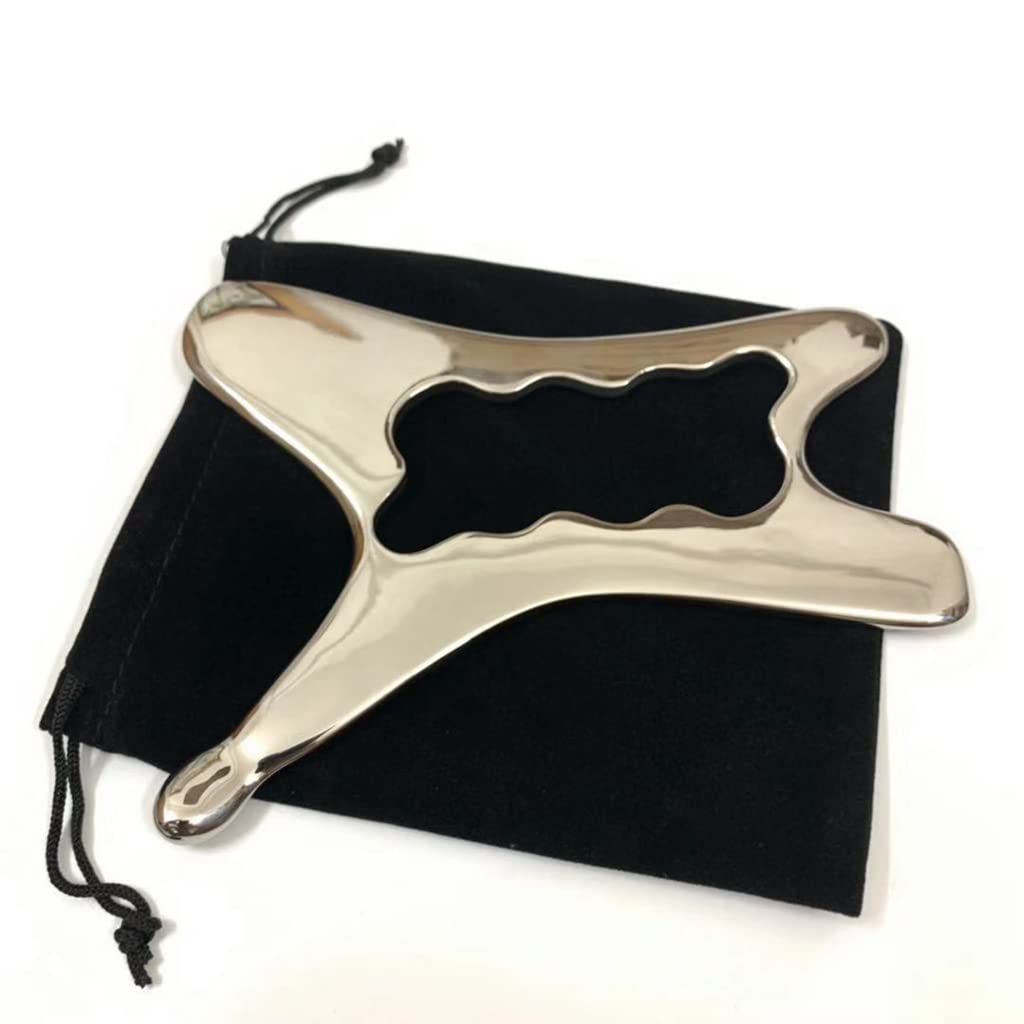 Herramienta de Masaje GUA SHA Herramientas de Acero Inoxidable Herramientas de IASTM de Acero Inoxidable para Terapia de Tejidos Blandos y Reducir el Dolor Muscular