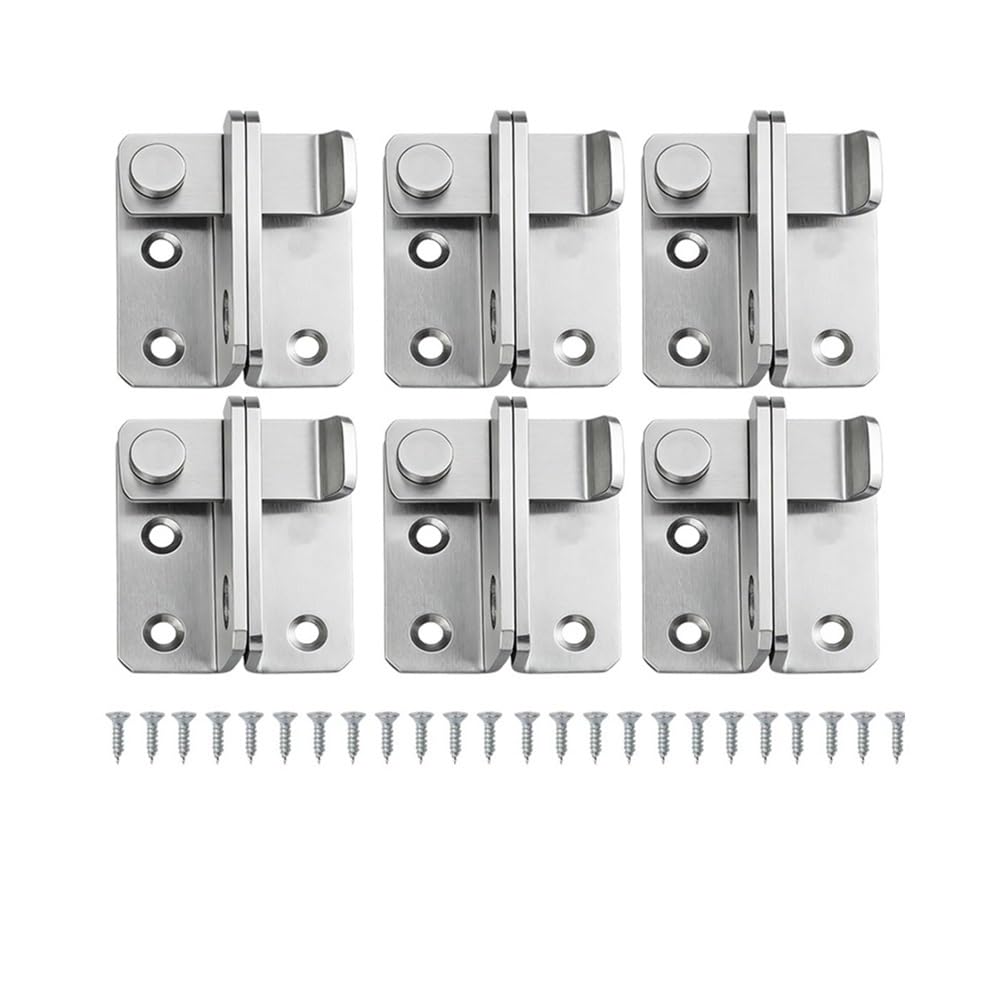 Pawuniscript 6Sets-(Silver) 2Pcs 270° Cabinet Locking Hinges, Waterproof Rustproof(6Sets-(Silver))