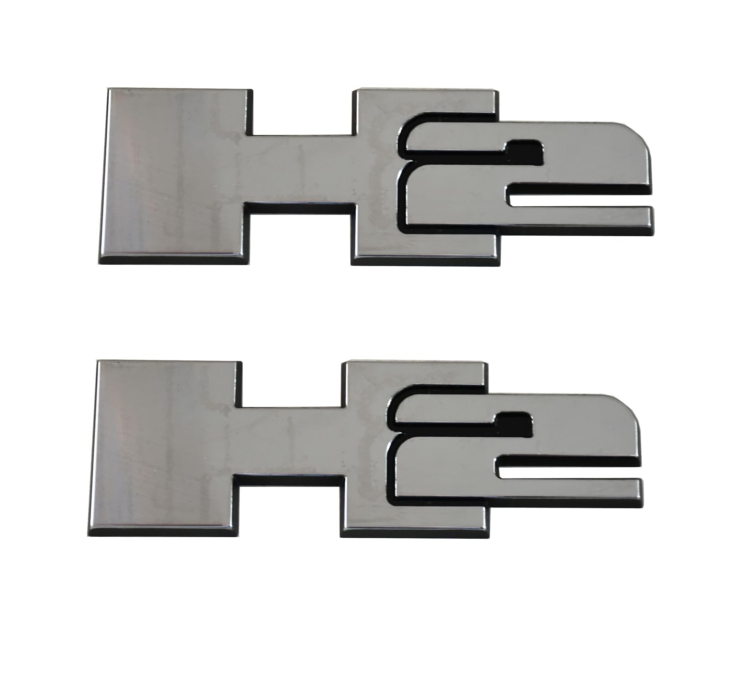 2pcs H2 Rear Liftgate Door Nameplate 3D Badge Emblems Replacement