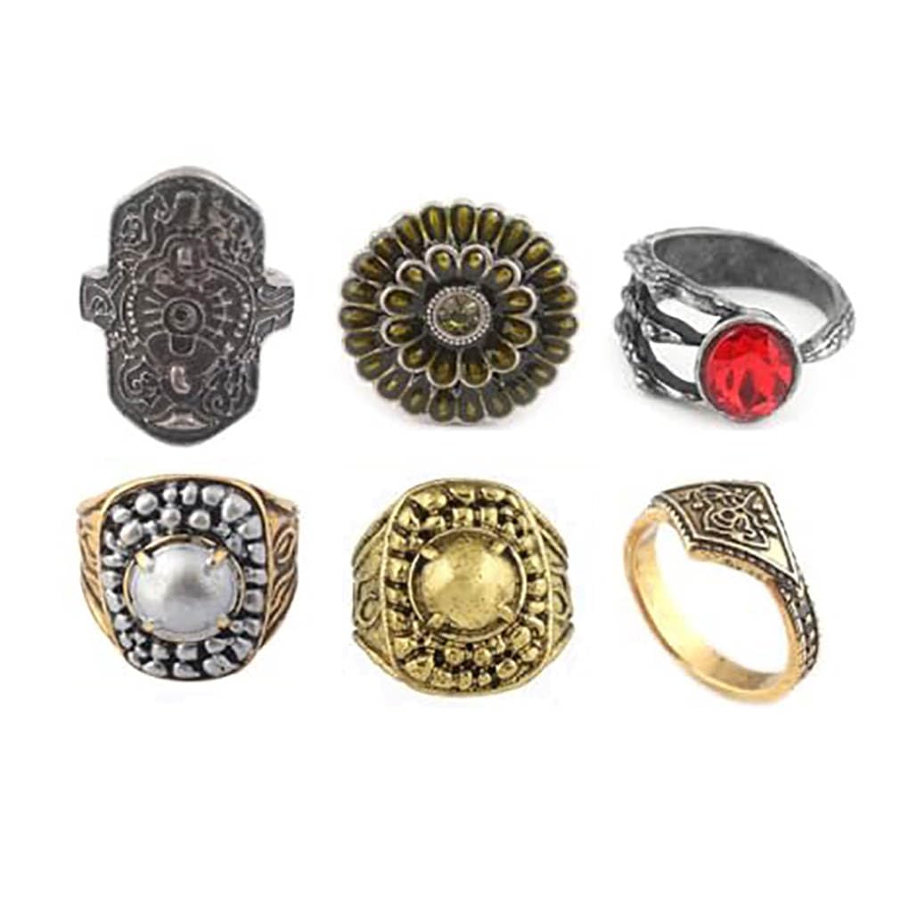 Darksoul Anello Alla Moda Anelli Cartoon Figure Cosplay Accessori Darksoul Punk Vintage Rings (Multicolore-1)