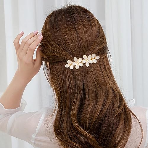 Pinza para cabello con cristal vintage y nácar miniatura 3