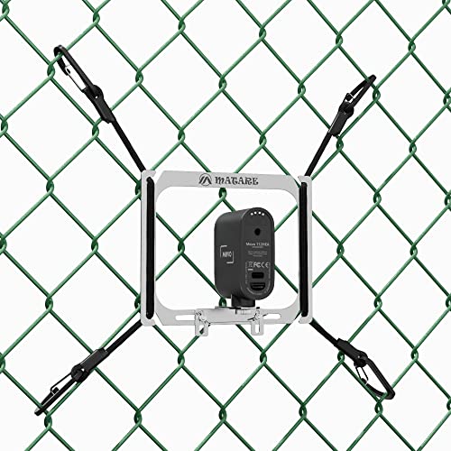 Image of Cell Phone Fence Mount for iPhone, Mevo Start, Phones, GoPro and Other Action Cameras, to a Chain Link Fence for Recording Baseball,Softball and Tennis Games