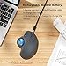 Nulea M501 Wireless Trackball Mouse, Rechargeable Ergonomic, Easy Thumb Control, Precise & Smooth Tracking, 3 Device Connection (Bluetooth or USB Receiver), Compatible for PC, Laptop, Mac, Windows.