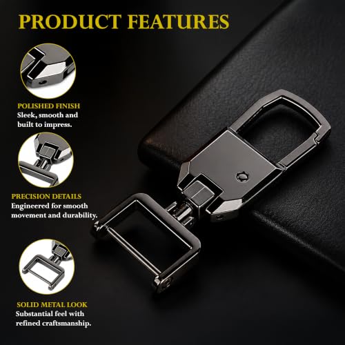 Image of Storite Heavy Duty Metal Carabiner Keychain with Swivel Key Ring, Premium Key Holder for Car, Home & Office Keys