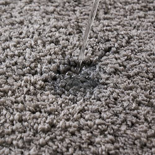 MIULEE Bath Mat Non Slip Absorbent Bathroom Soft luxurious Shower Small Mat Doormat Inside Rugs Kitchen Rugs Carpet Mat Washable for Bathroom Bedroom Kitchen Entrance 70x120 cm Sliver Grey - Image 4
