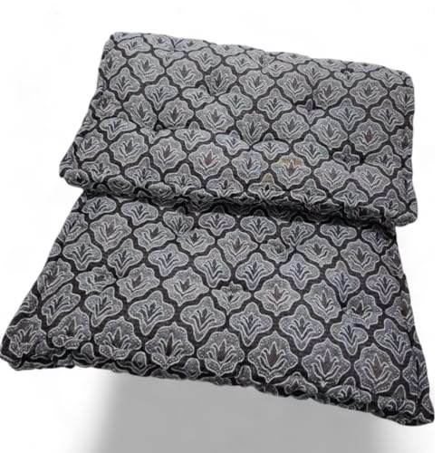 Image of Adim's Soft Cotton Box Quilt Mattress | Mattress Offers a Combination of Comfort, Durability and Style,Making it an Excellent for a restful Night's Sleep (Brown Jacquard Design, 36X72 X5 Inches)