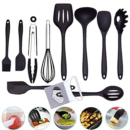 Set de utensilios de cocina de silicona de 10 piezas Herramientas de silicona antiadherente resistentes al calor