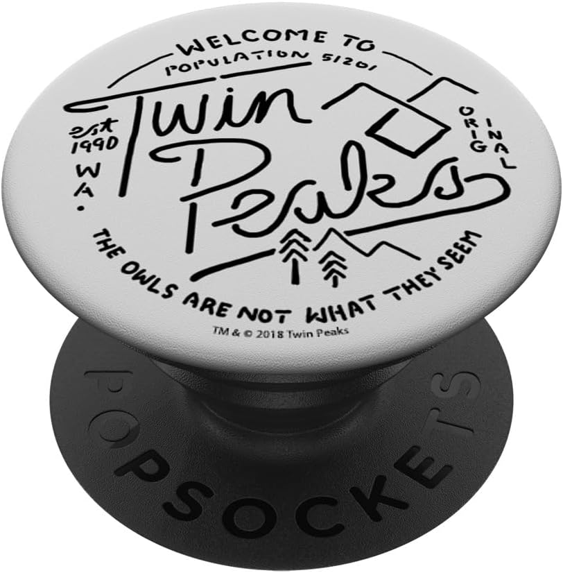 Twin Peaks The Owls Are Not What They Seem Line Art PopSockets MagSafe PopGrip for iPhone