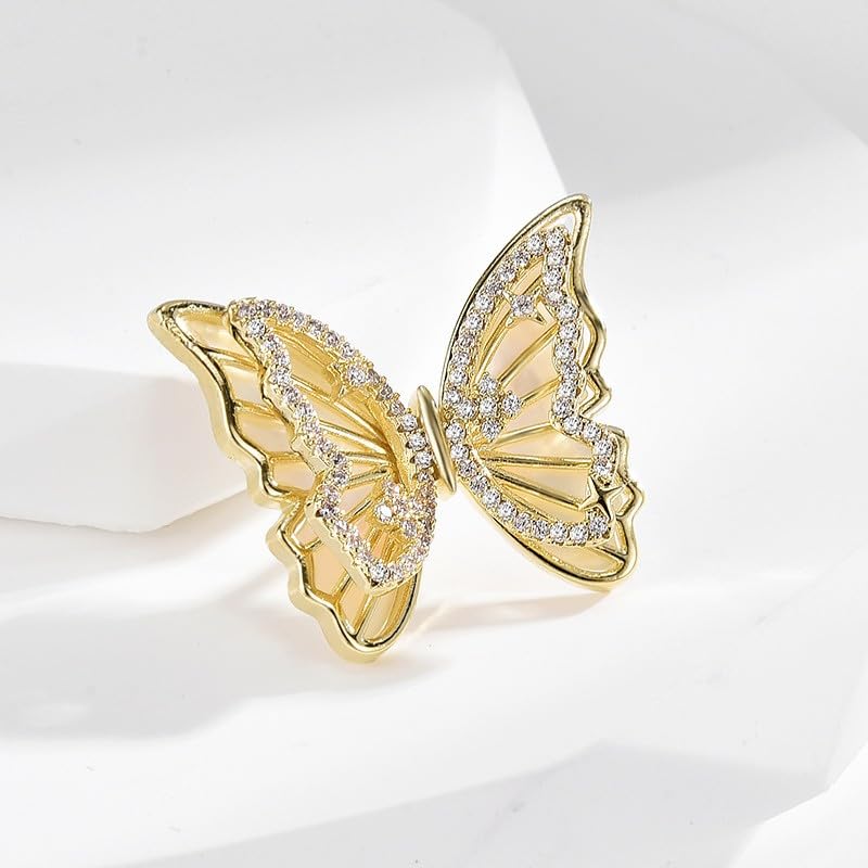 Image of Animal Brooch for Women Rhinestone Brooch Pin 18k Gold Plated Animal Lapel Pin Fashion Jewelry Gift for Mom Wife