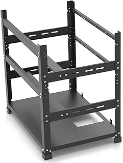 Open Mining Rig Frame for 12 GPU Mining Case Rack Motherboard Bracket ETH ETC ZEC BCH Ether Accessory Tool 3 Layers Crypto Miner