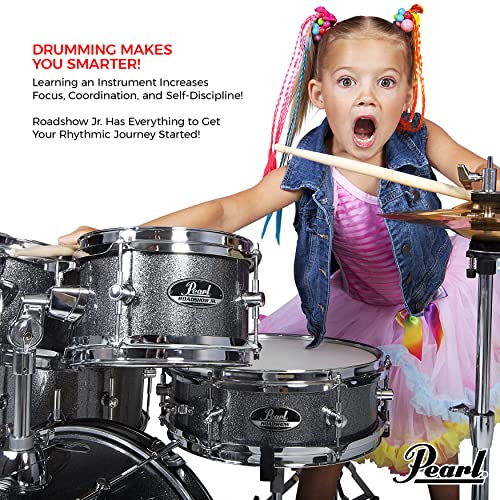 Pearl RSJ465C/C708 Véritable batterie acoustique débutant pour enfants – Grindstone Sparkle - Les Beatles, Paul McCartney, John Lennon, RIngo Starr, George Harrison Pearl RSJ465C/C708 Véritable batterie acoustique débutant pour enfants - Grindstone Sparkle – Image 6