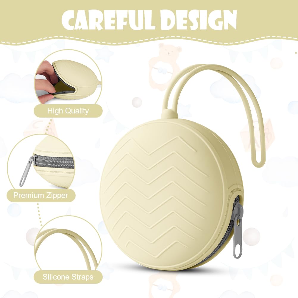 Aolso Porta Succhietto in Silicone, Lavabile Contenitore per Ciuccio, Custodia in Silicone per Ciucci per Bambini da Viaggio, Chiusura a Cerniera per Ciuccio, 1 pcs Portaciuccio Portaciuccio Silicone