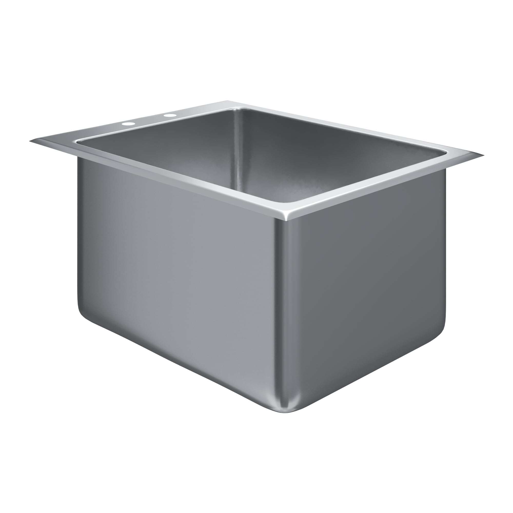 AmGood 1 Compartment Drop-In Sink - 18 x 24 in. Overall, 16 x 20 x 10 in. Bowl - NSF 18-Gauge 304 Stainless Steel Self-Rimming Hand &amp; Prep Sink | Bar, Food Truck &amp; Concession (No Faucet)