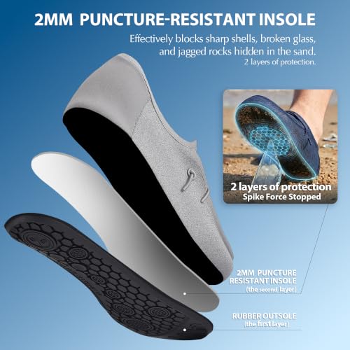 Image of JACKSHIBO Water Shoes for Women Men Quick-Dry Swim Shoes Beach Water Socks