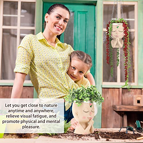 Head-Planter-Face-Hanging-Planter-for-Indoor-Outdoor-Plants-Resin-Face-Flower-Pot-with-Drainage-Hole-Hanging-Plant-Holder-with-3-Garden-Tools-Cute-Girl-Face-Vase-for-Home-Garden-Decoration Head-Planter-Face-Hanging-Planter-for-Indoor-Outdoor-Plants-Resin-Face-Flower-Pot-with-Drainage-Hole-Hanging-Plant-Holder-with-3-Garden-Tools-Cute-Girl-Face-Vase-for-Home-Garden-Decoration