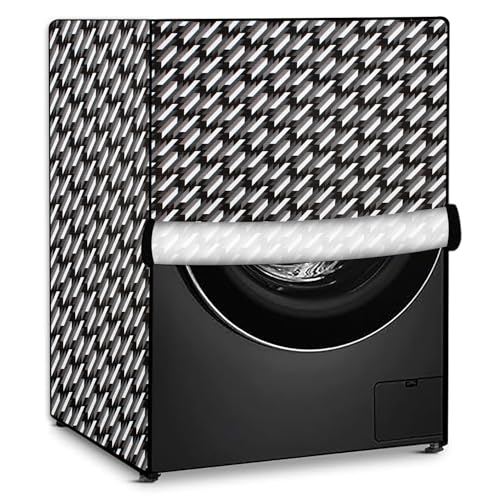 Image of Stylista Washing Machine Cover Compatible for IFB Senator Smart 8 Kg Front-Load Symmetric Pattern Black