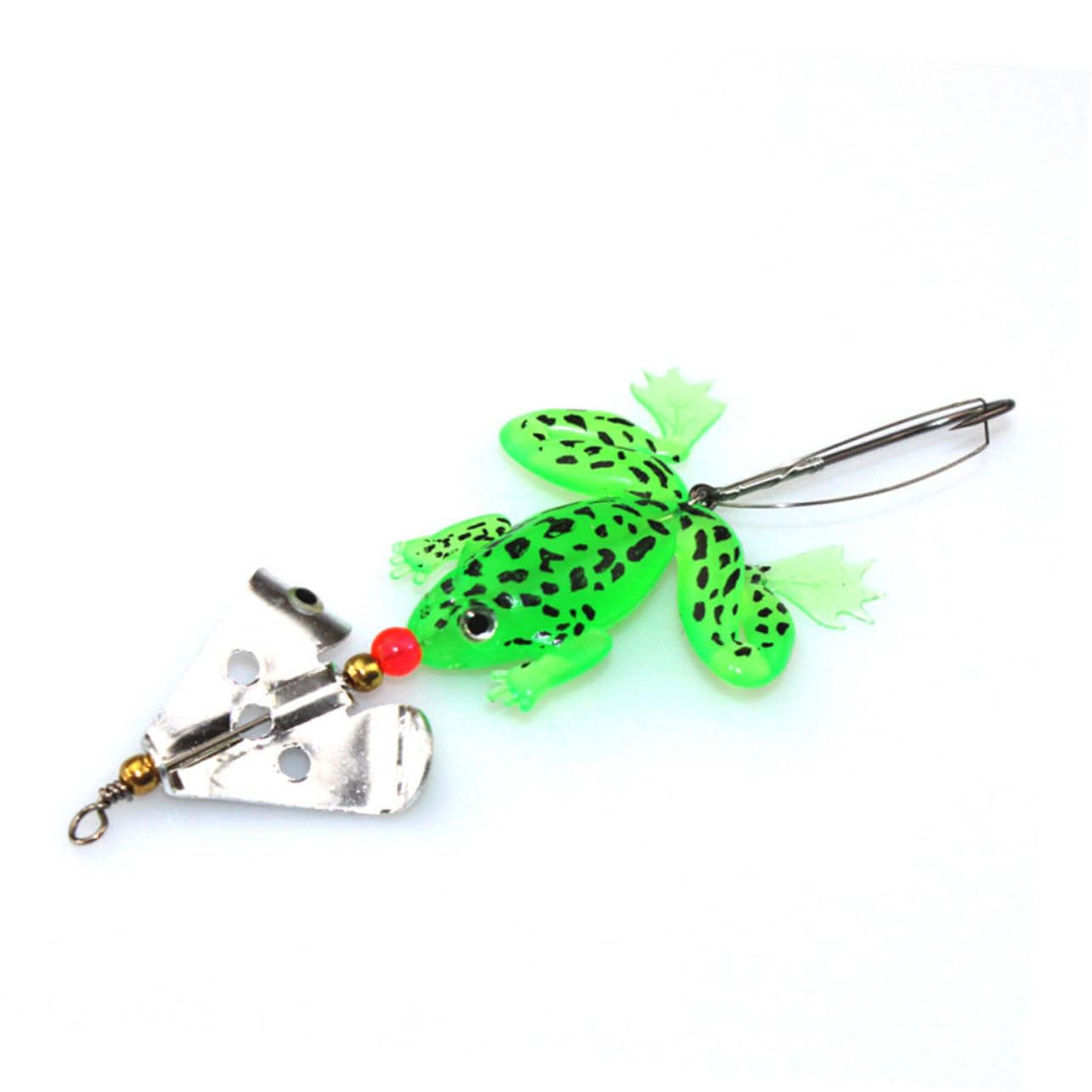 BESPORTBLE 8cm/6.2g Random Color Frog Fishing Lure Artificial Lure Metal Hooks for Anglers