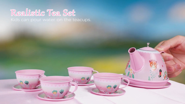 Tea Party Set for Little Girls,PRE-WORLD Princess Tea Time Toy
