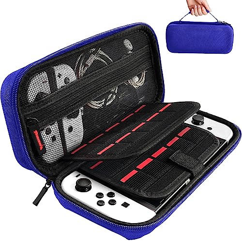 daydayup Switch Carrying Case Compatible with Nintendo Switch/Switch OLED, with 20 Games Cartridges Protective Hard Shell Travel Carrying Case Pouch for Console &amp; Accessories