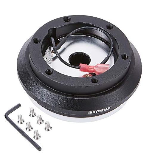 WKD Kyostar Black Aluminum Steering Wheel Short Hub Adapter Quick Release Boss Kit For Honda Civic EK Prelude S2000 130H #8334