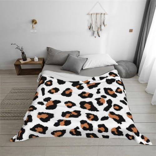 Couverture flanelle léopard contre le froid plaid doux canapé lit - 6