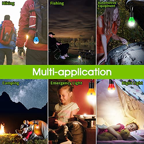 Led Camping Lights [4 Pack] Doukey Portable Led Tent Lanterns 4 Modes For Backpacking Camping Hiking Fishing Hurricane Outage Emergency Light Battery Powered Lamp For Outdoor And Indoor (Green) #TOP3