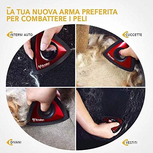 Miniatura 5 de Analan Mini removedor de pelo de mascotas para suministros de detalles de automóvil, removedor de pelo de perro triangular para detalles de