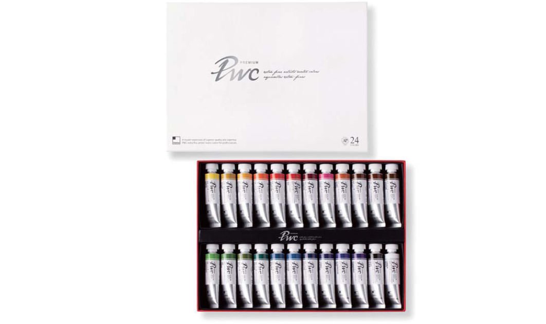 Shinhan SWC Kit de peinture aquarelle professionnelle 24 couleurs Tube de 15 ml