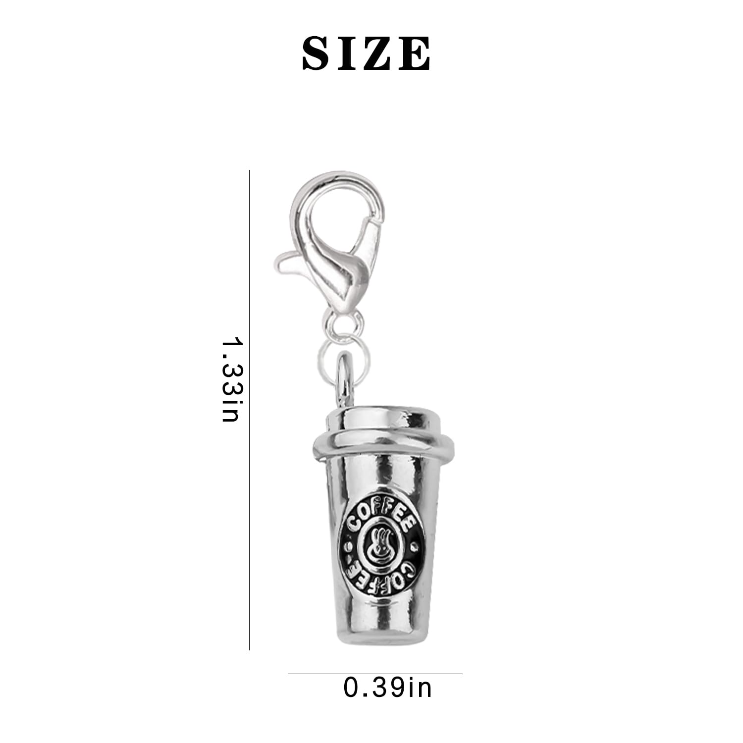 2Pcs Coffee Cup Keychain - DIY Key Charm Gifts for Coffee Lovers, Keychain Accessories Decoration for Men and Women