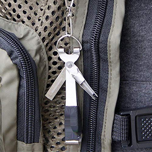 Ferramenta de amarrar, ferramenta multifuncional de aço inoxidável para pesca rápida nó mosca ferram